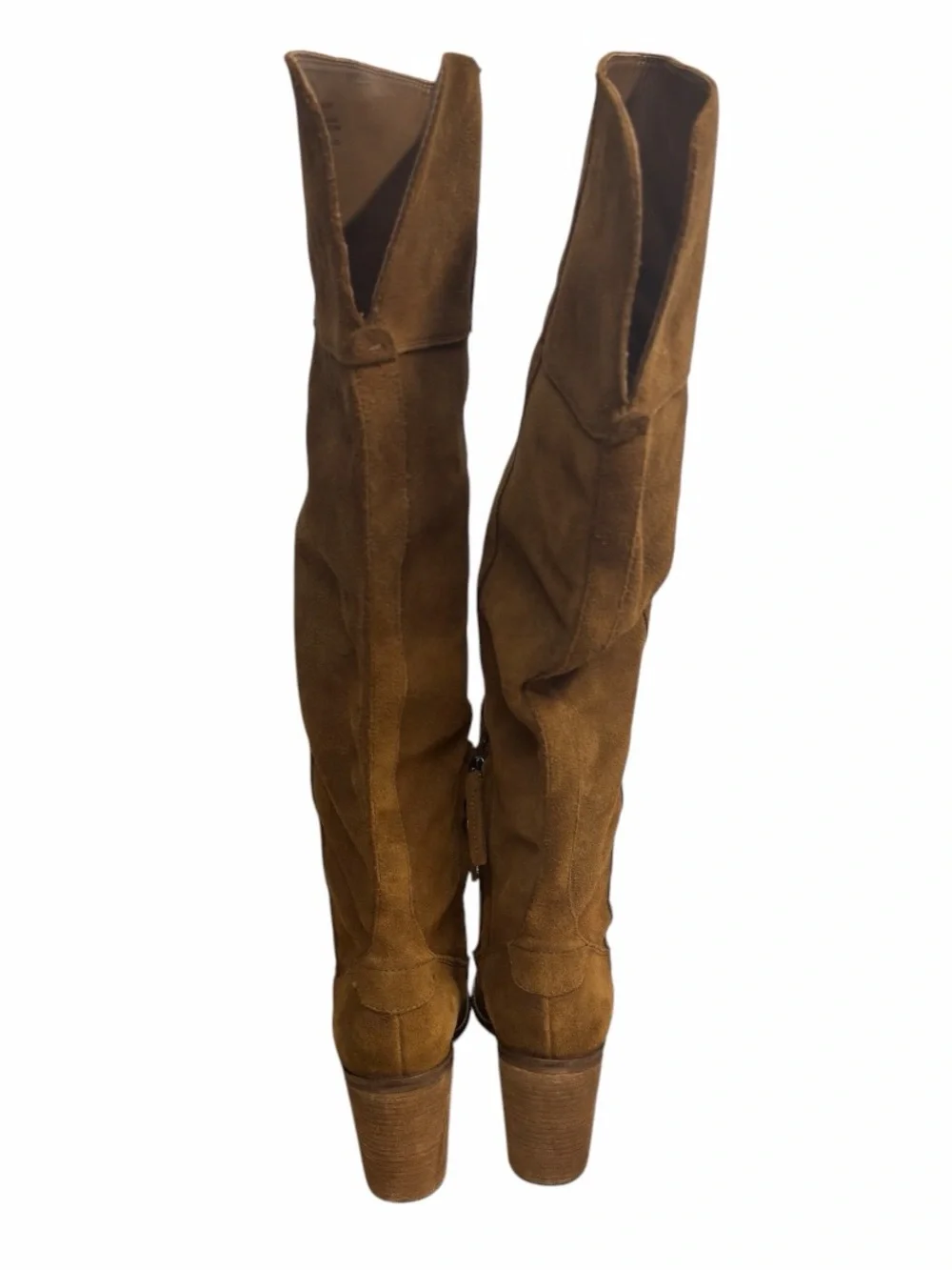Steve Madden Palisade Brown Suede Over Knee Block Heel Boots Women’s Size 9.5
